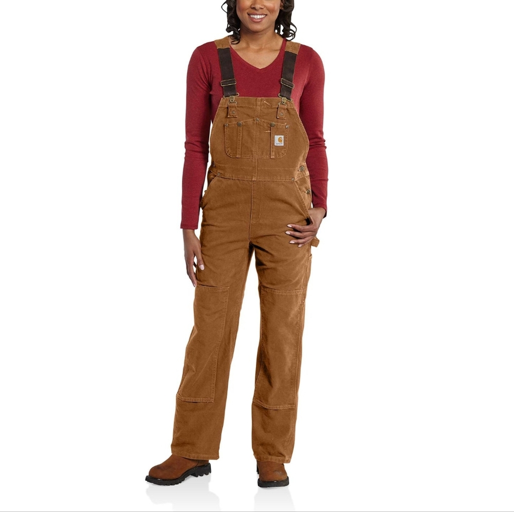 Women's Carhartt Sandstone Unlined Bib Overalls  - Item # 102357